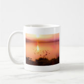 Mug Coucher de soleil rose et de lac de pêche (Gauche)