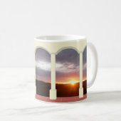 Mug Coucher de soleil sous la boule d'arc (Devant droit)