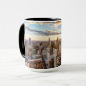 Mug Coucher de soleil sur Chicago (Devant gauche)