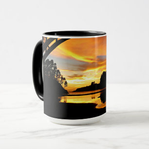 Mug Coucher de soleil sur la côte d'Orange en Californ