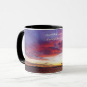 Mug Coucher de soleil sur la mer, personnalisable (Devant gauche)