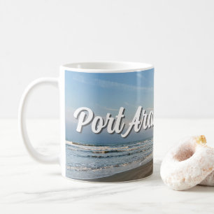 Mug Coucher de soleil sur la plage de Port Aransas Tex