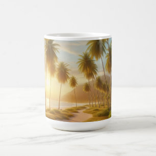 Mug coucher de soleil sur la plage des Caraïbes/tropic