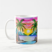 Mug Coucher de soleil sur la plage tropicale de l'île (Gauche)