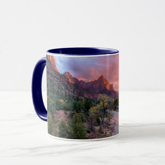 Mug Coucher de soleil sur le gardien (Devant gauche)
