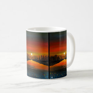 Mug Coucher de soleil sur le lac Canyon, peinture d'Al