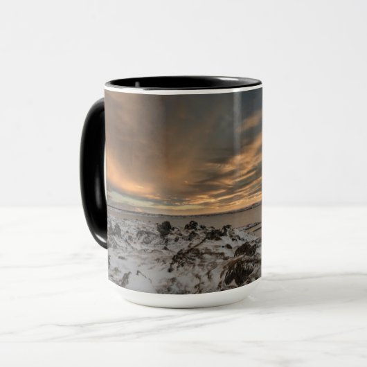 Mug Coucher de soleil sur le lac Myvatn, Islande (Devant gauche)