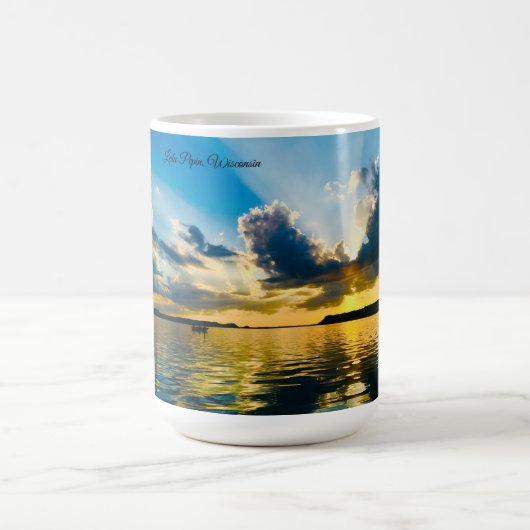 Mug Coucher de soleil sur le lac Pepin : l'heure dorée (Centre)