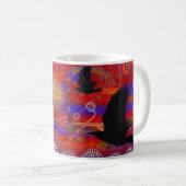 Mug Coucher de soleil sur le lac Wendouree Art aborigè (Devant droit)