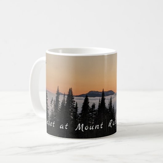 Mug Coucher de soleil sur le Mont Rainier (Devant gauche)