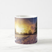 Mug Coucher de soleil sur le parc d'hiver enneigé (Centre)