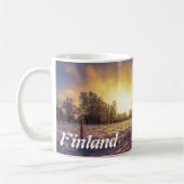 Mug Coucher de soleil sur le parc d'hiver enneigé (Gauche)