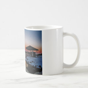 Mug Coucher de soleil sur le quai du lac Arrowhead