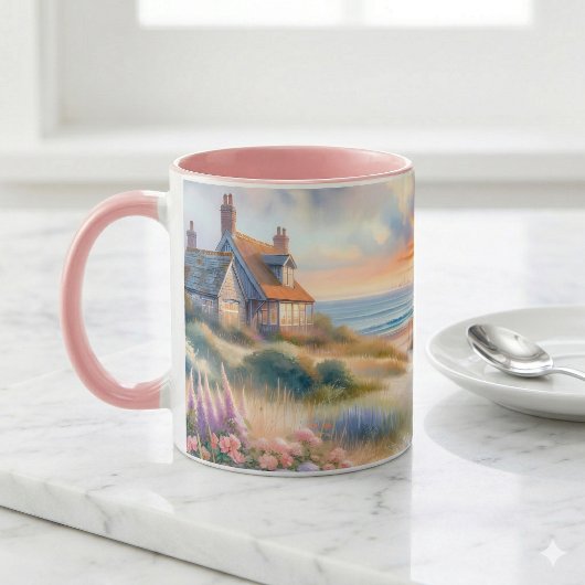 Mug Coucher de soleil sur les dunes de la maisonnette 