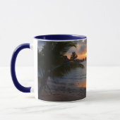 Mug Coucher de soleil sur l'île tropicale des Seychell (Gauche)