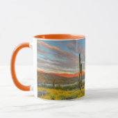 Mug Coucher de soleil sur paysage désertique (Gauche)