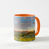 Mug Coucher de soleil sur paysage désertique (Devant droit)