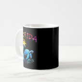 Mug Coucher de soleil sur un palmier de Floride tortue (Devant gauche)