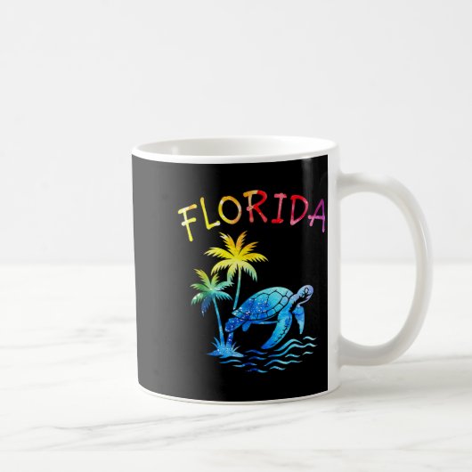 Mug Coucher de soleil sur un palmier de Floride tortue (Droite)