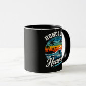 Mug Coucher de soleil surf Honolulu Hawaï (Devant droit)