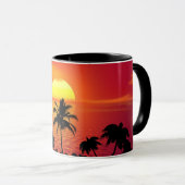 Mug Coucher de soleil tropical (Devant droit)