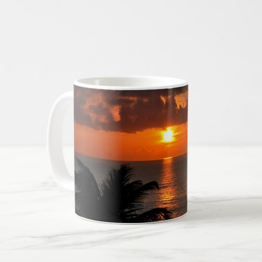 Mug Coucher de soleil tropical, Cancun (Devant gauche)