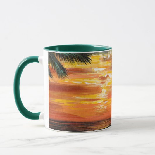 Mug Coucher de soleil tropical étonnant (Gauche)