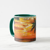 Mug Coucher de soleil tropical étonnant (Devant gauche)