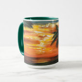 Mug Coucher de soleil tropical étonnant (Devant gauche)