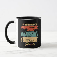 Coucher de soleil vintage Miami Beach Floride