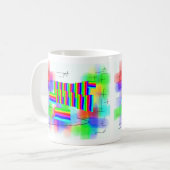 Mug coucher du soleil abstrait (Devant gauche)