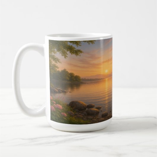 Mug Coucher du soleil au bord du lac (Gauche)