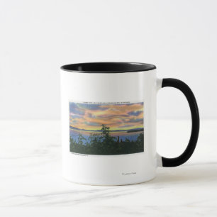 Mug Coucher du soleil au-dessus du lac, Adirondack Mts