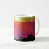 Mug Coucher du soleil de dinosaure (Devant droit)
