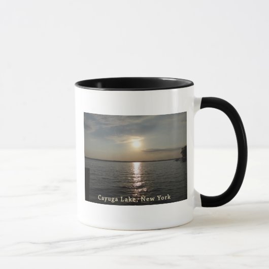 Mug Coucher du soleil de lac Cayuga (Droite)