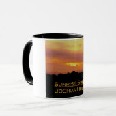 Mug Coucher du soleil de lever de soleil 11 onces. (Devant gauche)