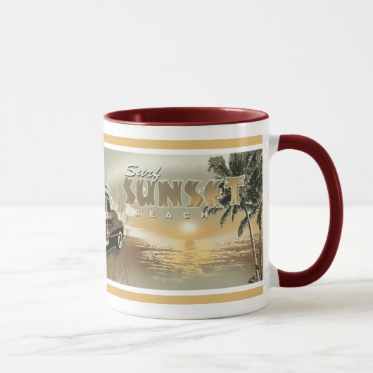 Mug coucher du soleil de surf (Droite)