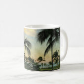 Mug Coucher du soleil et arbres tropicaux (Devant droit)