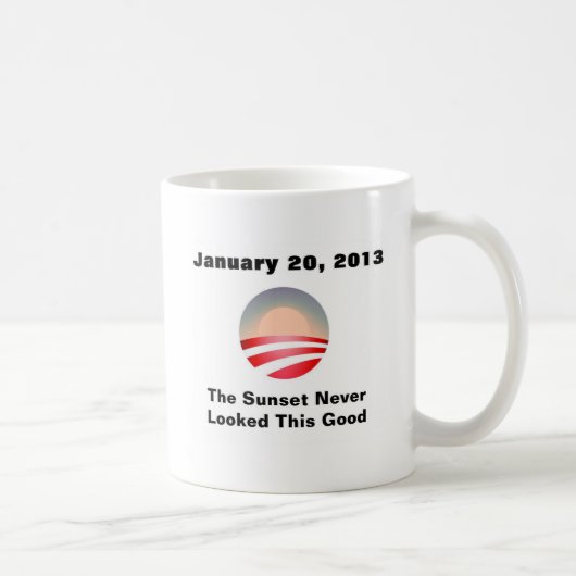 Mug Coucher du soleil et changement d'Anti-Obama (Droite)