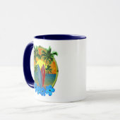 Mug Coucher du soleil et planches de surf (Devant gauche)