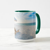 Mug Coucher du soleil extraordinaire de plage (Devant droit)