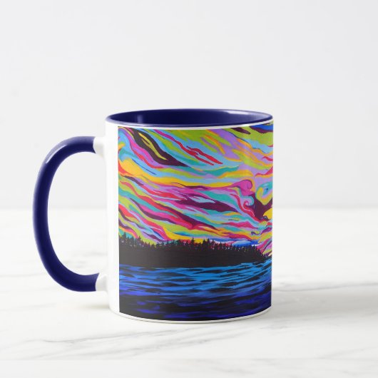 Mug Coucher du soleil froid de lac (Gauche)