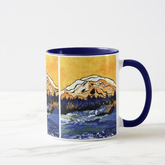 Mug Coucher du soleil jaune (Droite)