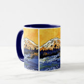 Mug Coucher du soleil jaune (Devant gauche)