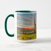 Mug Coucher du soleil sur le paysage désertique (Gauche)