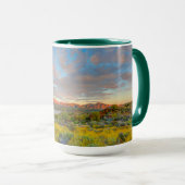 Mug Coucher du soleil sur le paysage désertique (Devant droit)