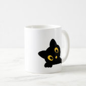 Mug Coucou - Chat noir (Devant droit)