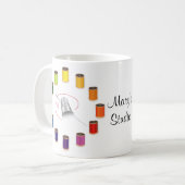 Mug Coudre le tonifiant, l'aiguille et les fils (Devant gauche)