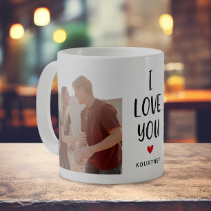 Mug Couette 2 Photo 'I LOVE YOU' Cadeau