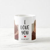 Mug Couette 2 Photo 'I LOVE YOU' Cadeau (Centre)